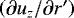 $\left(\partial u_{z}/\partial r&#x0027;\right)$
