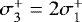 $\sigma^{&#x002B;}_{3}=2\sigma^{&#x002B;}_{1}$
