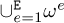 $\UpOmega=\cup_{e=1}^((({{E}}))) \omega^e$