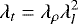 \begin{equation*} \lambda_t=\lambda_{\rho}\lambda_l^2\end{equation*}